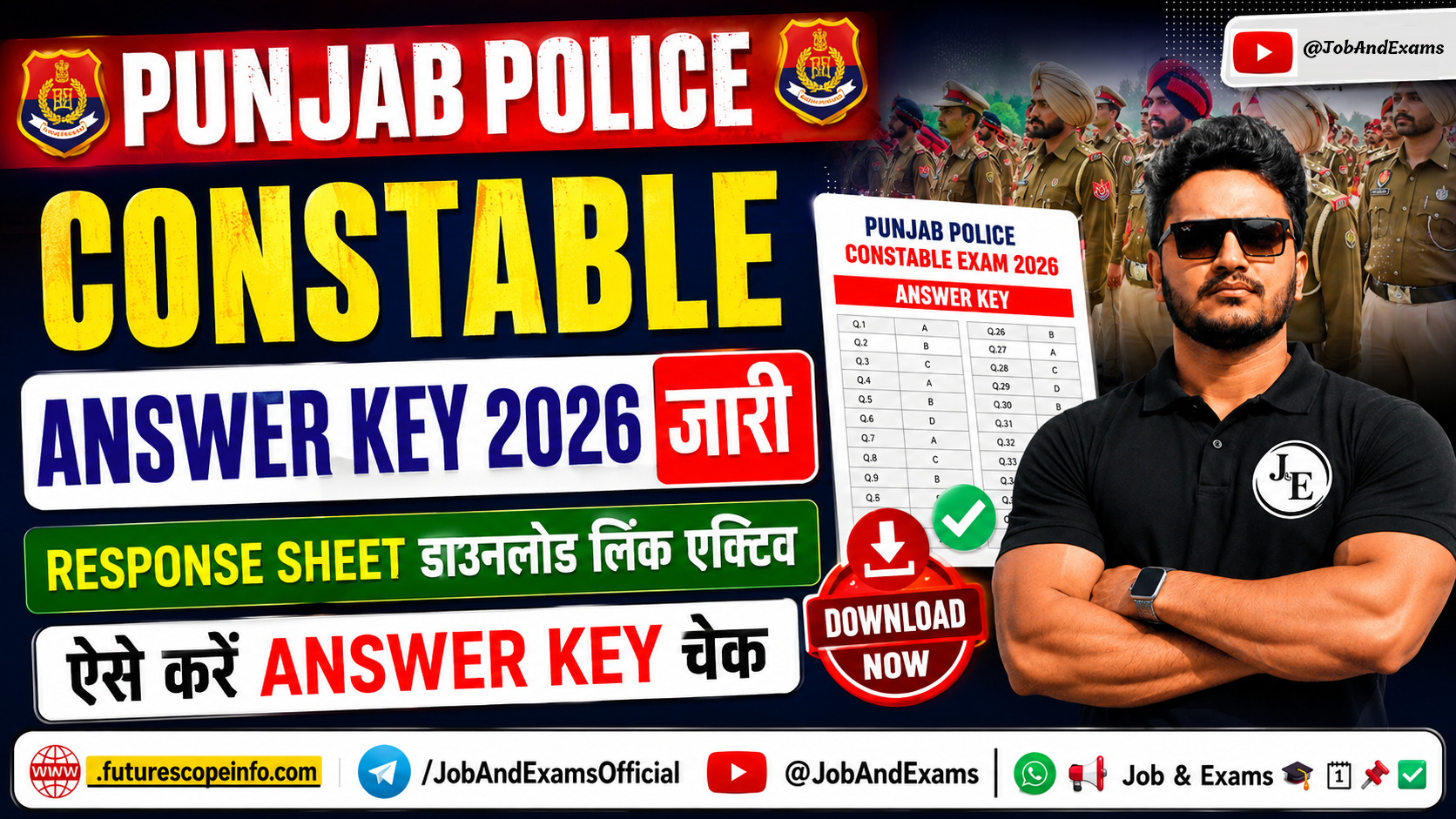 Punjab Police Constable Answer Key 2026